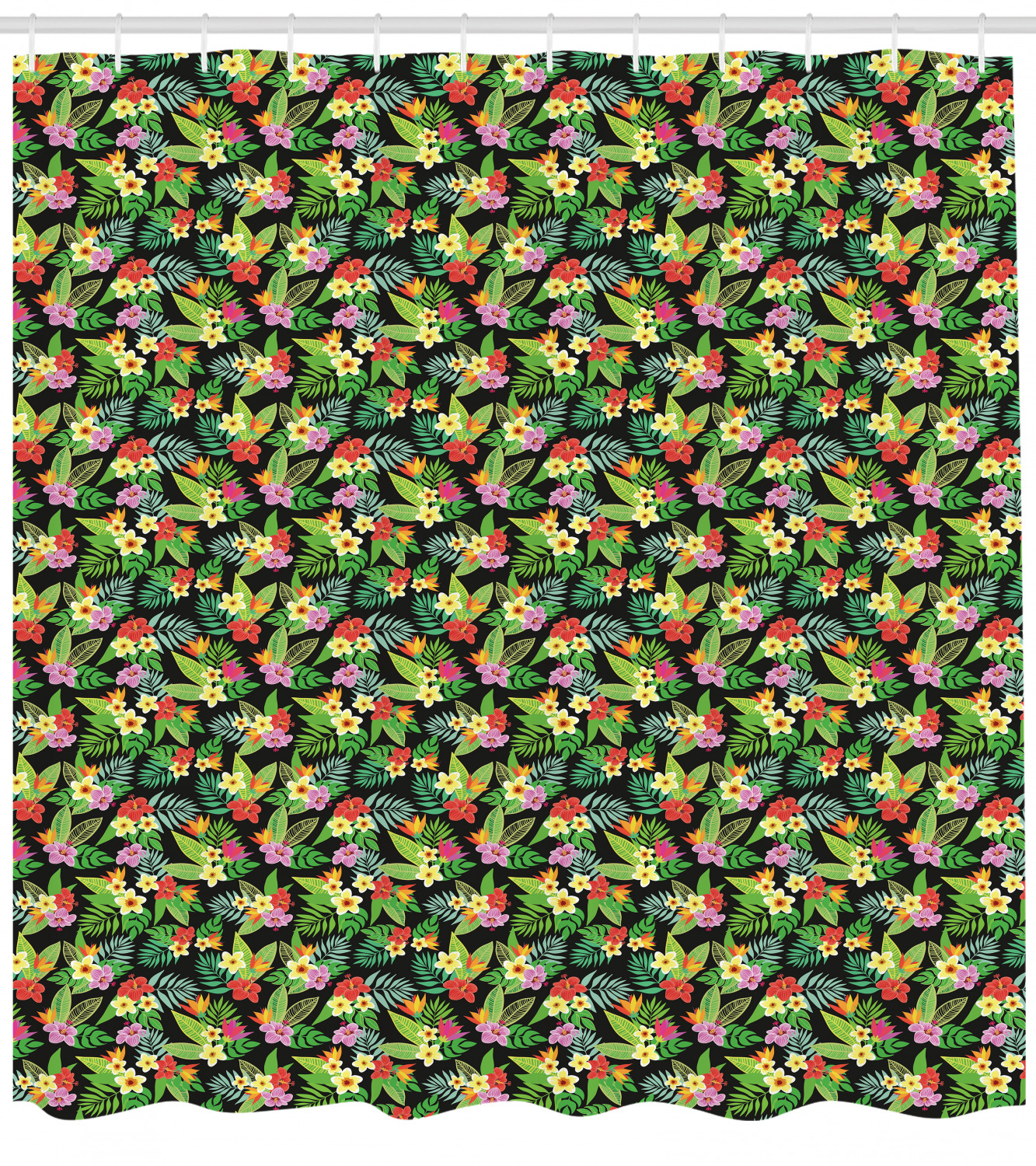 Lush Hibiscus: Bold Pink Flowers Shower Curtain for Your Tropical Bathroom