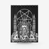Lust Satanic Pentagram Throne Skull Fabric Shower Curtain - Occult Skull Bathroom Decor