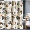 Luxa Hotel Collection Natural Fabric Beach-Themed Shower Curtain for Your Bathroom Decor 