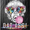 Luxszr Funny Shower Curtain for Adults with Rainbow Glasses and Cool Modern Monkey Design for Your Bathroom Decor 