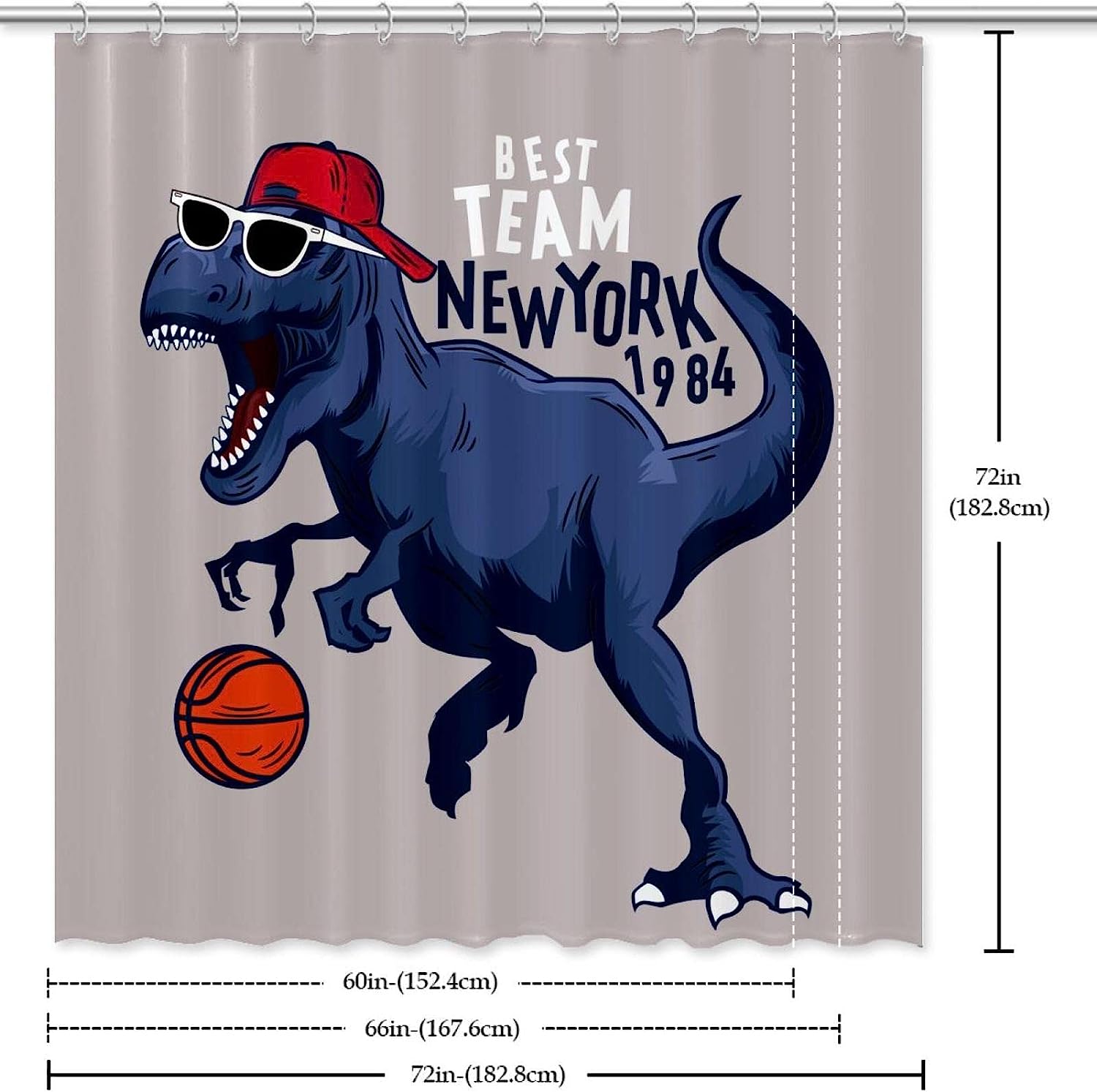 Luxurious Dinosaur Painting Art Shower Curtain For Home Decor - Image 3