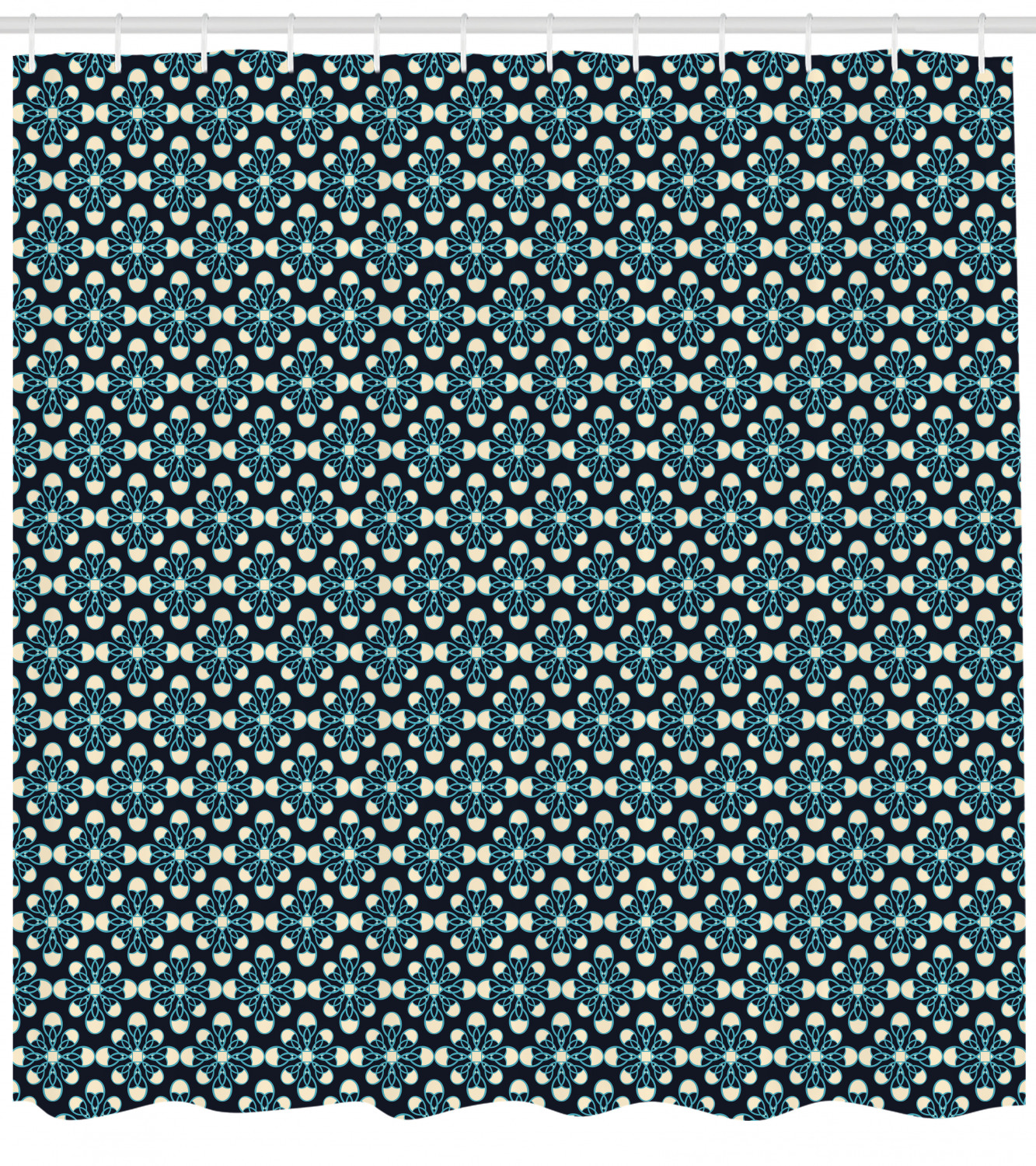 Luxurious Geometric Pattern Shower Curtain Perfect For Modern Bathrooms