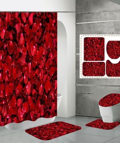 Luxurious Petal Shower Curtain in Rose Flowers