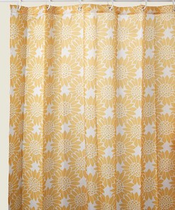 Luxurious Yellow Sunflower Shower Curtain- A Stunning and Bright Choice for Your Bathroom Decor 