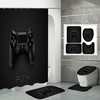 Luxury 3D Gamepad Game Controller Gamer Shower Curtain Set - A Must Have For Gaming Enthusiasts