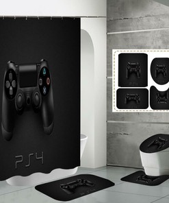 Luxury 3D Gamepad Game Controller Gamer Shower Curtain Set - A Must Have For Gaming Enthusiasts