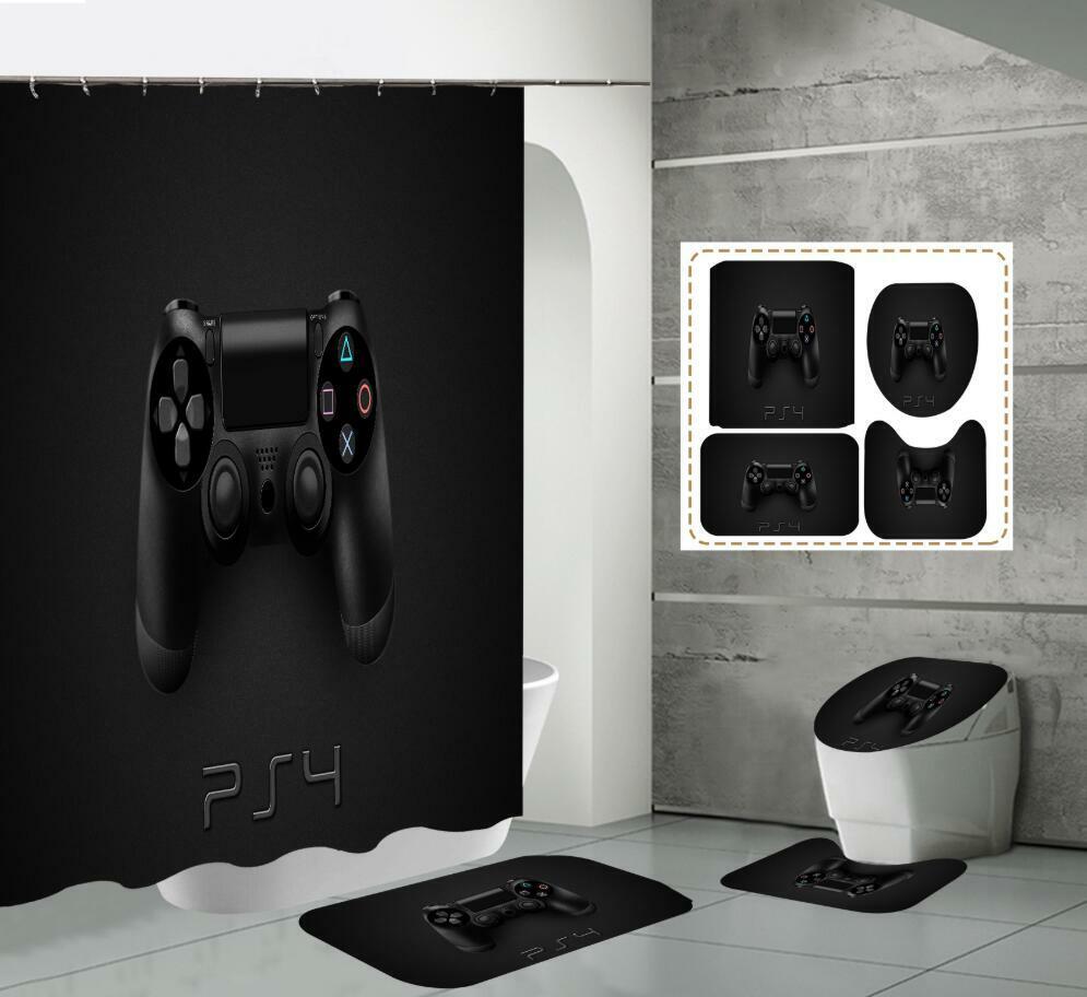 Luxury 3D Gamepad Game Controller Gamer Shower Curtain Set - A Must Have For Gaming Enthusiasts