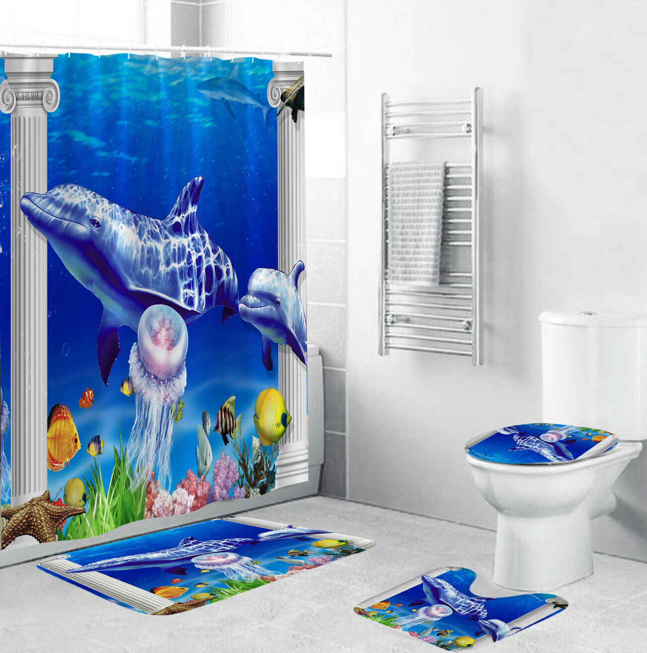 Luxury Dolphin Shower Curtain