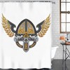 Luxury Norse Decor Odin Rune Shower Curtain, 3D Printed Artwork with Unique Design for Bathroom Decor
