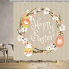 Luxury Shower Curtain With Easter Eggs & Garland - Adorable Bathroom Decoration