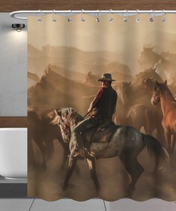 Luxury Shower Curtains - Elegant and Sophisticated Bathroom Decor with Western Accents