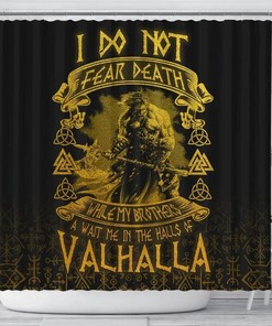 Luxury Shower Curtains - Warrior Valhalla Norse Vikings 3D Print Pattern for Bathroom/Laundry Waterproof
