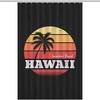 Machine Washable Fabric Hawaii Beach Palm Tree Shower Curtain