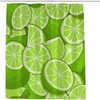 Machine Washable Green Lemon Shower Curtain with Fabric Curtain for Home Hotels, Shower Bath Curtain