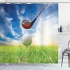 Macro Photography Golf Club Shower Curtain For Golf Enthusiasts