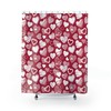 Magenta Heart Shower Curtain, Romantic Valentine's Day Decor for Bathroom