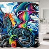 Magic Animals And Creatures Dragon Shower Curtain For A Whimsical Bathroom