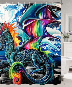 Magic Animals And Creatures Dragon Shower Curtain For A Whimsical Bathroom
