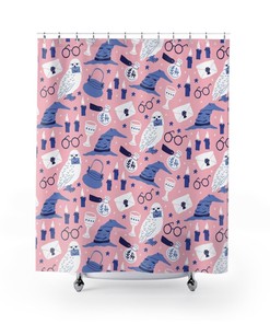 Magic Owl Pink Shower Curtain for a Whimsical Bathroom