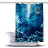 Magic Sky Stars and Moon Night Sky Landscape Showers Curtain for Dreamy Bathroom Decor