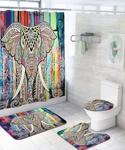 Magical Elephant Waterproof Shower Curtain for Whimsical Bathroom Decor 