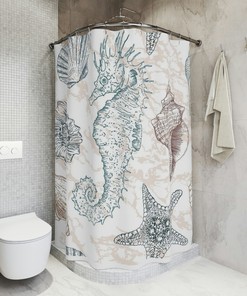 Magical Marine Life Seahorse Shower Curtain