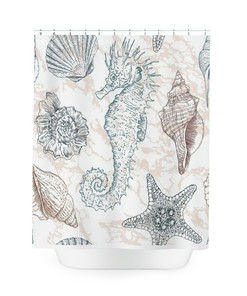 Magical Marine Life Seahorse Shower Curtain