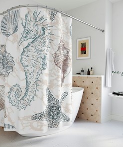 Magical Marine Life Seahorse Shower Curtain