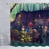 Magical Mushroom Moon Shower Curtain For Bathroom - Experience The Fairy Night