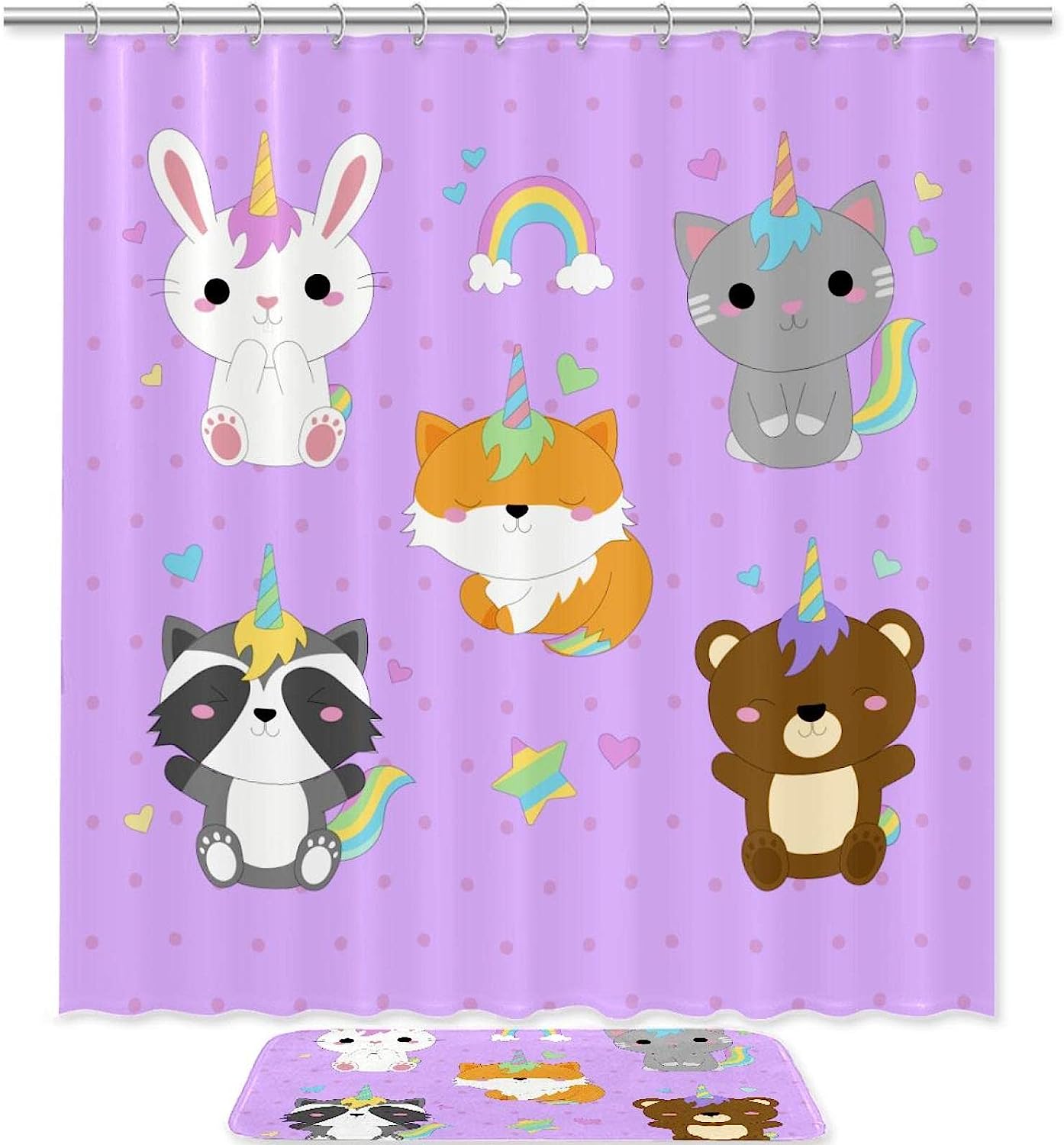 Magical Unicorn Character Shower Curtain For Enchanting Bathroom Decor