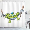 Magnificent Reptile Shower Curtain, Doodle Art Pattern With Animals And Footprints