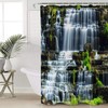 Magnificent Waterfall Flowing Water Luxury Shower Curtain for a Spa-like Bathroom