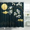 Magnolia Flower Art Printed Shower Curtain for Elegant Bathroom Decor