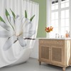 Magnolia Flower Shower Curtain for a Floral and Chic Bathroom Decoration.