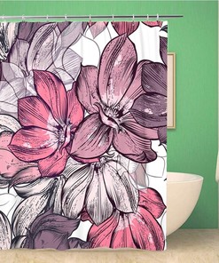 Magnolia Flowers Plants Shower Curtain - Awoweees Waterpoof Fabric Print