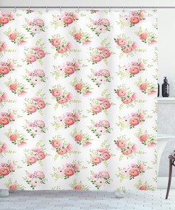 Magnolia Print Shower Curtain - Nostalgic Bathroom Decor
