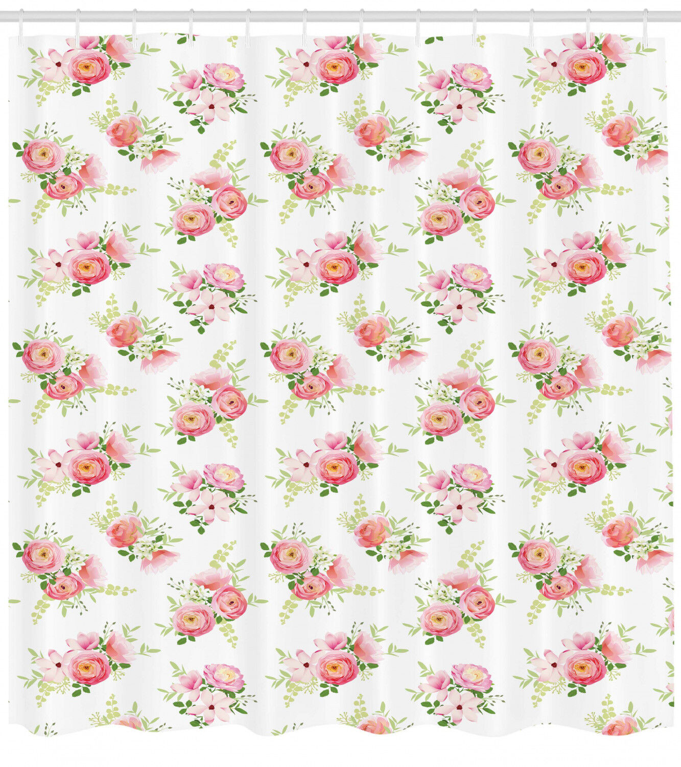 Magnolia Print Shower Curtain - Nostalgic Bathroom Decor
