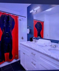 Magnom The Dog Shower Curtain - A Playful And Cute Addition To Your Bathroom Decor