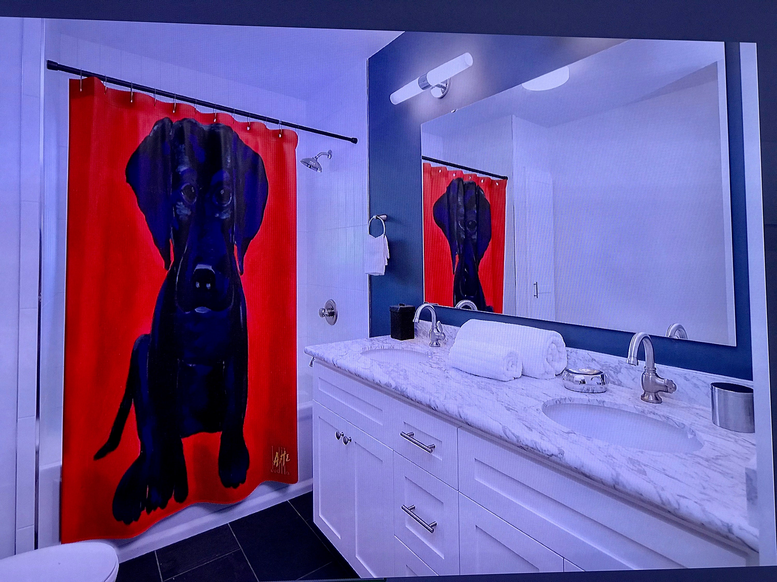 Magnom The Dog Shower Curtain - A Playful And Cute Addition To Your Bathroom Decor