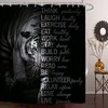 Majestic Black Tiger Motivational Quotes Shower Curtain for Inspiration