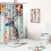 Majestic Deer Print Shower Curtain