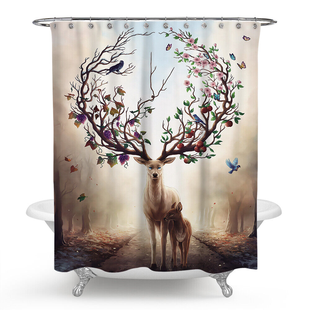 Majestic Deer Shower Curtain For A Hunting Bathroom Decor, Nature-Inspired Bathroom Accessories - Image 2