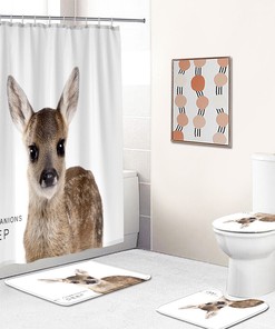 Majestic Deer Shower Curtain With Quotes