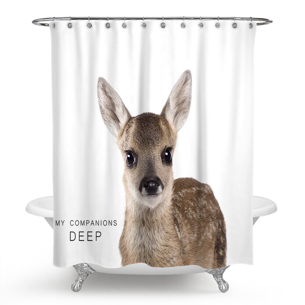 Majestic Deer Shower Curtain With Quotes - Image 2