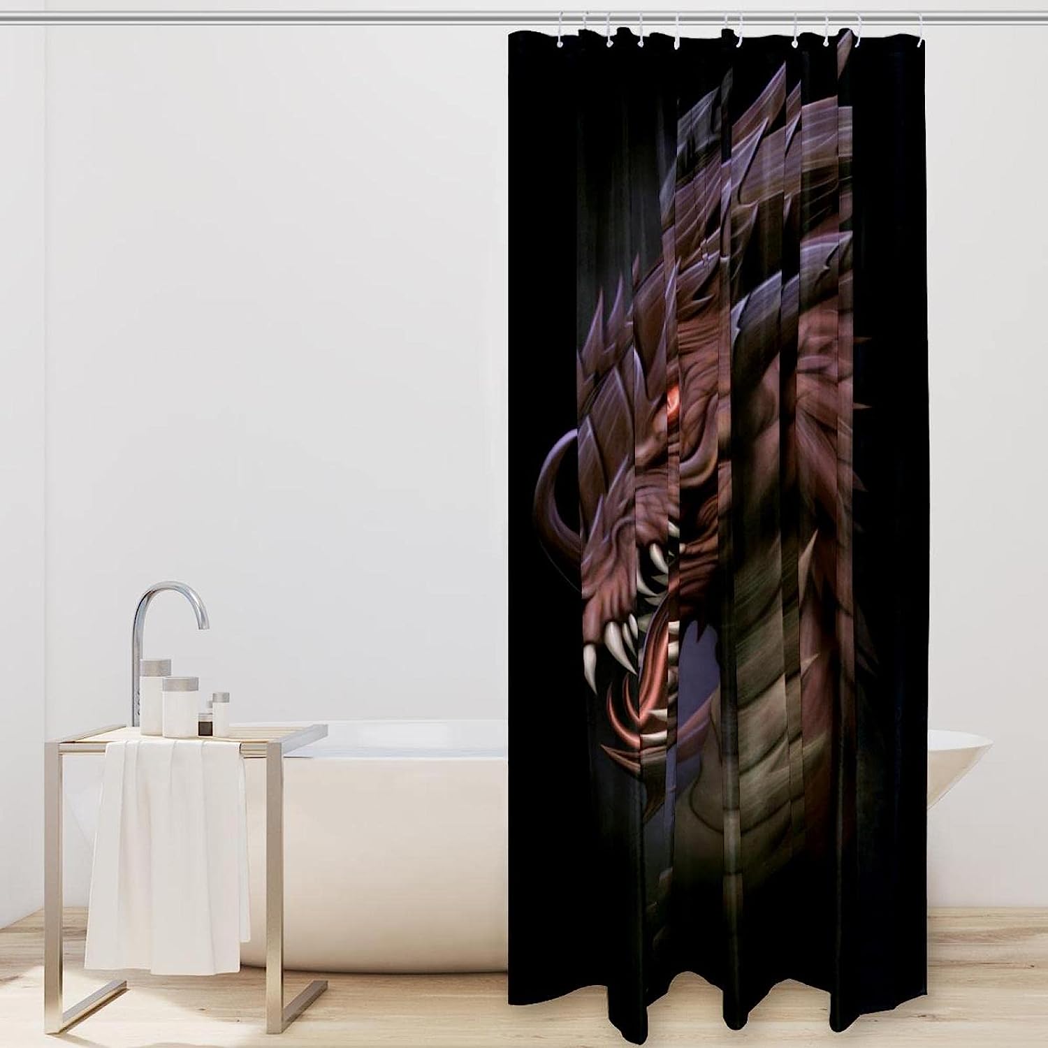 Majestic Dragon Pattern Shower Curtain Set For Any Bathroom - Image 2
