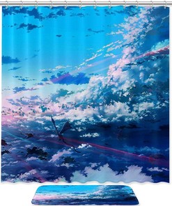 Majestic Dragon Scenery Waterproof Shower Curtain For A Serene Bathroom
