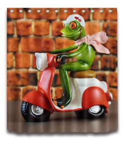 Majestic Frog Water Resistant Shower Curtain for Nature Themed Bathroom Decor