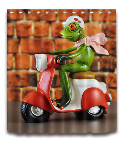 Majestic Frog Water Resistant Shower Curtain for Nature Themed Bathroom Decor