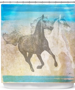 Majestic Horse Shower Curtain - Rustic Bathroom Decoration By Corina Gallery Llc