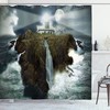 Majestic Moon Shower Curtain For A Celestial Bathroom Decor, Space-Themed Bathroom Accessories